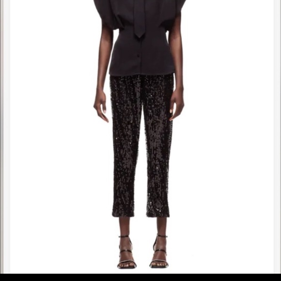 ZARA Harem Sequined Leggings  High-waisted Pants - Picture 3 of 11